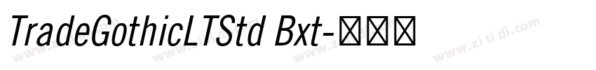 TradeGothicLTStd Bxt字体转换